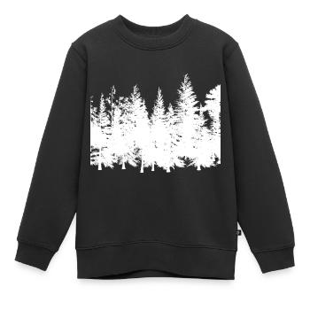 Contour de la forêt - Sweat Premium enfant bio - noir - Devant - AI Model Kid Female (0cm)