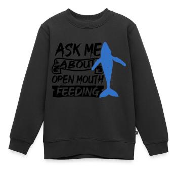Orca Beobachtung für Buckelwale und Meerwale - Kinder Premium Organic Sweatshirt - Schwarz - Vorne - AI Model Kid Female (0cm)