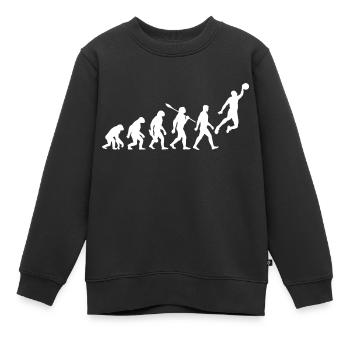 Evolution Basketball - Korbleger - Kinder Premium Organic Sweatshirt - Schwarz - Vorne - AI Model Kid Female (0cm)