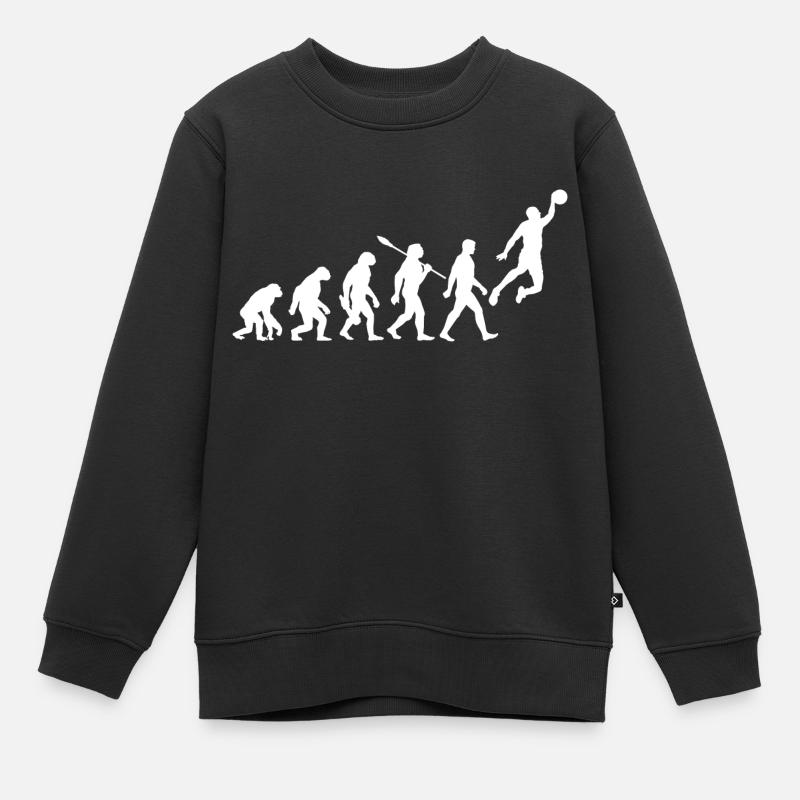 Evolution Basketball - Couche de panier - Sweat Premium enfant bio - noir