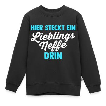 Neffe - Kinder Premium Organic Sweatshirt - Schwarz - Vorne - AI Model Kid Female (0cm)
