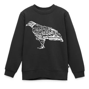 Falken Vogel Vögel - Kinder Premium Organic Sweatshirt - Schwarz - Vorne - AI Model Kid Female (0cm)