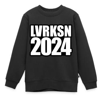LVRKSN - Leverkusen - Deutscher Meister 2024 - Kinder Premium Organic Sweatshirt - Schwarz - Vorne - AI Model Kid Female (0cm)