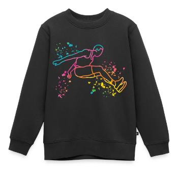 Sauts en longueur Saut en longueur Enfants Saut en longueur - Sweat Premium enfant bio - noir - Devant - AI Model Kid Female (0cm)