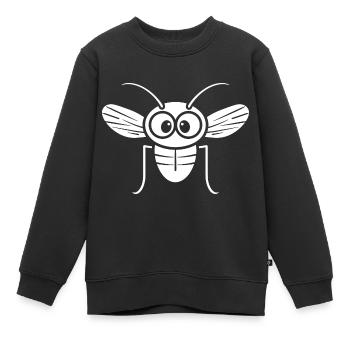 Fliegen - Kinder Premium Organic Sweatshirt - Schwarz - Vorne - AI Model Kid Female (0cm)