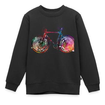 Cyclisme Article de sport de vélo #cycling #sport #biking - Sweat Premium enfant bio - noir - Devant - AI Model Kid Female (0cm)