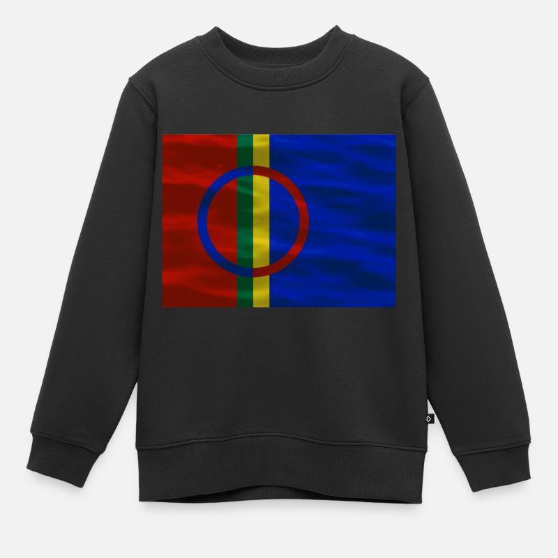 drapeau Sapmi - Sweat Premium enfant bio - noir