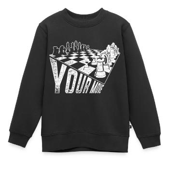 Strategie Schachzug Schach - Kinder Premium Organic Sweatshirt - Schwarz - Vorne - AI Model Kid Female (0cm)