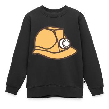 Construction worker Helmet - Kids Premium Organic Sweatshirt - black - Front - AI Model Kid Female (0cm)