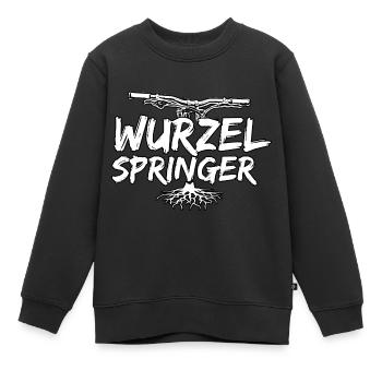 Mountain Biker / MTB Downhill Fahrrad geschenk - Kinder Premium Organic Sweatshirt - Schwarz - Vorne - AI Model Kid Female (0cm)