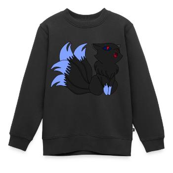 Dark Kitsune / Geschenkidee - Kinder Premium Organic Sweatshirt - Schwarz - Vorne - AI Model Kid Female (0cm)