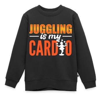 Jonglierbälle Zirkus Jongleur - Kinder Premium Organic Sweatshirt - Schwarz - Vorne - AI Model Kid Female (0cm)