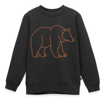 Grizzly petit ours - Sweat Premium enfant bio - noir - Devant - AI Model Kid Female (0cm)