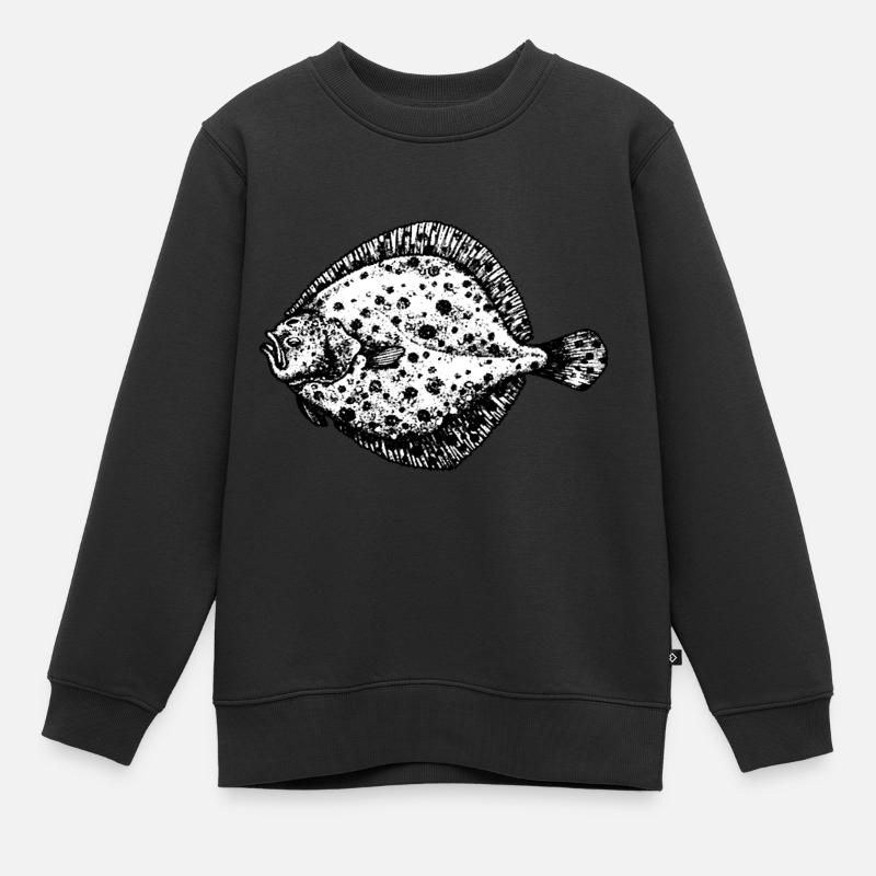 Turbot - Sweat Premium enfant bio - noir