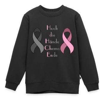 Chemo Krebstherapie Krebs Geschenk - Kinder Premium Organic Sweatshirt - Schwarz - Vorne - AI Model Kid Female (0cm)