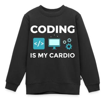 Développeur de logiciels de développement de logiciels - Sweat Premium enfant bio - noir - Devant - AI Model Kid Female (0cm)