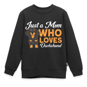 Dackel Dackel Dackel Mama Dackel Haustier - Kinder Premium Organic Sweatshirt - Schwarz - Vorne - AI Model Kid Female (0cm)