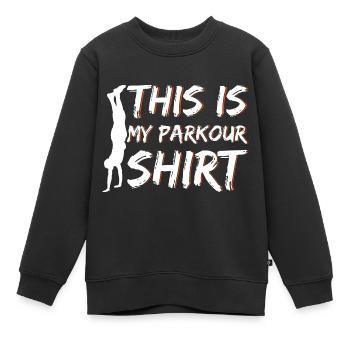 Extremsport Parkour Das ist mein Parkour-Shirt - Kinder Premium Organic Sweatshirt - Schwarz - Vorne - AI Model Kid Female (0cm)