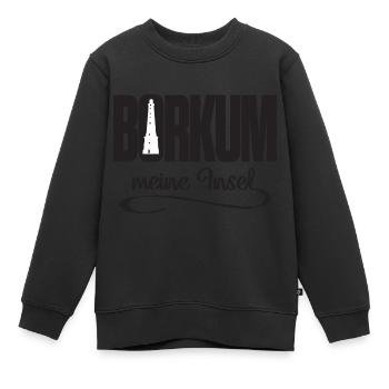 Borkum meine Insel - Kinder Premium Organic Sweatshirt - Schwarz - Vorne - AI Model Kid Female (0cm)