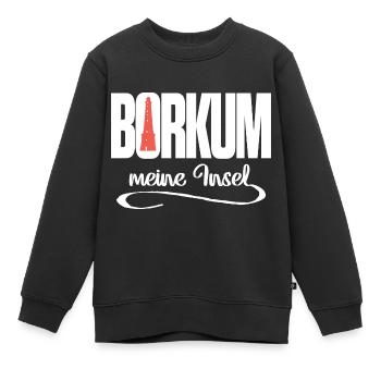Borkum meine Insel - Kinder Premium Organic Sweatshirt - Schwarz - Vorne - AI Model Kid Female (0cm)