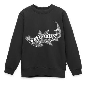 Maori Hammerhead Shark Shark - Kids Premium Organic Sweatshirt - black - Front - AI Model Kid Female (0cm)