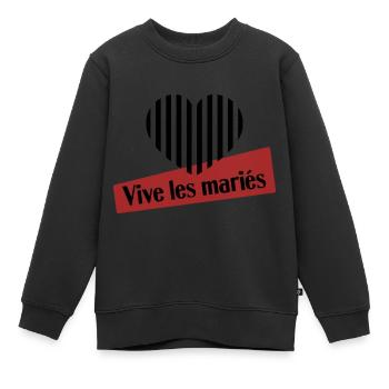 VALENTINSTAG. Junggesellinnenabschied. ICH LIEBE DICH. ICH LIEBE DICH. LIEBE - Kinder Premium Organic Sweatshirt - Schwarz - Vorne - AI Model Kid Female (0cm)