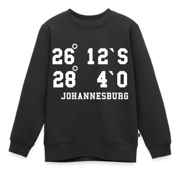 Johannesburg Koordinaten Südafrika Urlaub Idee - Kinder Premium Organic Sweatshirt - Schwarz - Vorne - AI Model Kid Female (0cm)