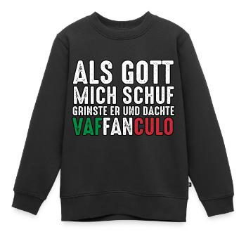 Italien Italiener Vaffanculo - Kinder Premium Organic Sweatshirt - Schwarz - Vorne - AI Model Kid Female (0cm)