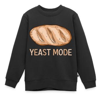 Boulangerie Boulangerie Levain, Mode levure - Sweat Premium enfant bio - noir - Devant - AI Model Kid Female (0cm)