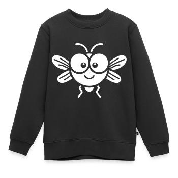 Fliegen - Kinder Premium Organic Sweatshirt - Schwarz - Vorne - AI Model Kid Female (0cm)