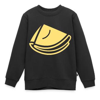 crêpe - Sweat Premium enfant bio - noir - Devant - AI Model Kid Female (0cm)