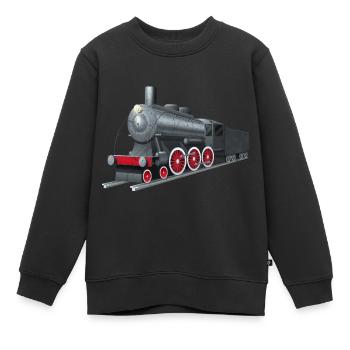 Zug - Kinder Premium Organic Sweatshirt - Schwarz - Vorne - AI Model Kid Female (0cm)