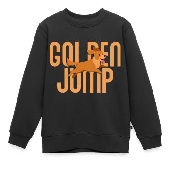 Golden Retriever Golden Retriever-Liebhaber Golden - Kinder Premium Organic Sweatshirt - Schwarz - Vorne - AI Model Kid Female (0cm)