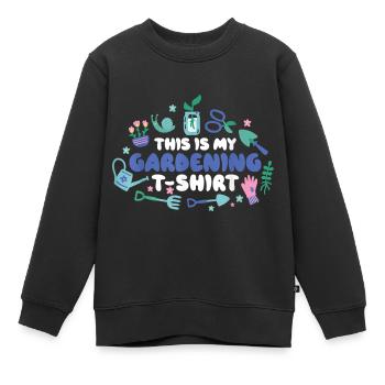 Jardin jardin jardinier Jardinage - Sweat Premium enfant bio - noir - Devant - AI Model Kid Female (0cm)