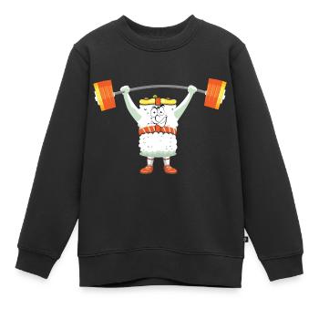 Training Sushi Training Sushi Lustige Turnhalle Zu - Kinder Premium Organic Sweatshirt - Schwarz - Vorne - AI Model Kid Female (0cm)