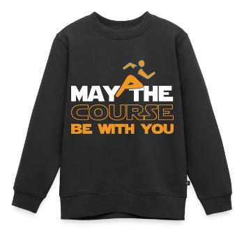 Athletics motif for athletes - Kids Premium Organic Sweatshirt - black - Front - AI Model Kid Female (0cm)