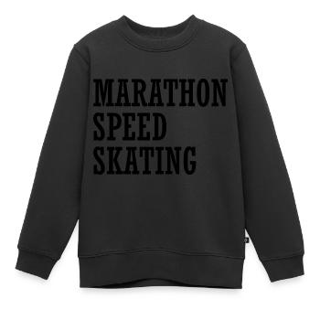 Marathon Speed Skating Funny Speed Skater - Kinder Premium Organic Sweatshirt - Schwarz - Vorne - AI Model Kid Female (0cm)