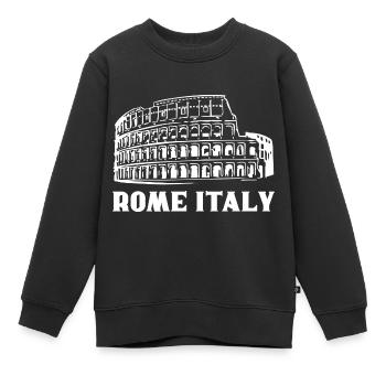 Rom, Italien Tourist Gift - Kinder Premium Organic Sweatshirt - Schwarz - Vorne - AI Model Kid Female (0cm)
