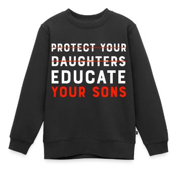 Bilden Sie Ihren Sohn aus - Kinder Premium Organic Sweatshirt - Schwarz - Vorne - AI Model Kid Female (0cm)