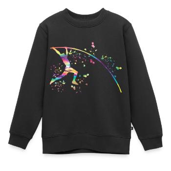 Saut à la perche Saut à la perche pour enfants - Sweat Premium enfant bio - noir - Devant - AI Model Kid Female (0cm)