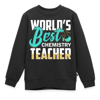 Chemie - Kinder Premium Organic Sweatshirt - Schwarz - Vorne - AI Model Kid Female (0cm)