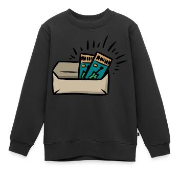Konzert Tickets Einladung Geschenk Musikkonzert - Kinder Premium Organic Sweatshirt - Schwarz - Vorne - AI Model Kid Female (0cm)