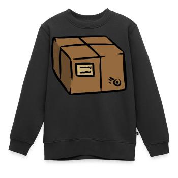 Paket Zusteller Paketbote Geschenkidee - Kinder Premium Organic Sweatshirt - Schwarz - Vorne - AI Model Kid Female (0cm)