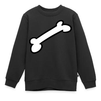 Os chien idée cadeau Amour de chien - Sweat Premium enfant bio - noir - Devant - AI Model Kid Female (0cm)