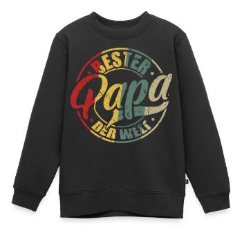 Bester Papa Der Welt Bester Papa - Kinder Premium Organic Sweatshirt - Schwarz - Vorne - AI Model Kid Female (0cm)