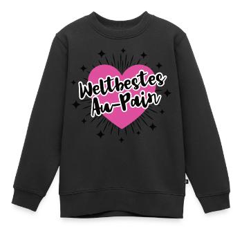 Au Pair Auslandsjahr Beste Au-Pair Mädchen Aupair - Kinder Premium Organic Sweatshirt - Schwarz - Vorne - AI Model Kid Female (0cm)