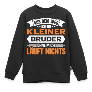 Schwester Kleiner Bruder Bruder Geschenk - Kinder Premium Organic Sweatshirt - Schwarz - Vorne - AI Model Kid Female (0cm)
