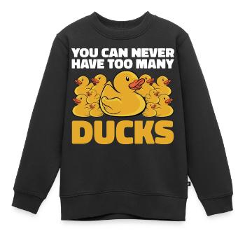 Duckie Duckling You Can Never Have Too Many Rubber - Kinder Premium Organic Sweatshirt - Schwarz - Vorne - AI Model Kid Female (0cm)