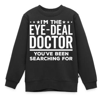 Ophtalmologiste Ophtalmologiste Médecin Opticien Ophtalmologie - Sweat Premium enfant bio - noir - Devant - AI Model Kid Female (0cm)