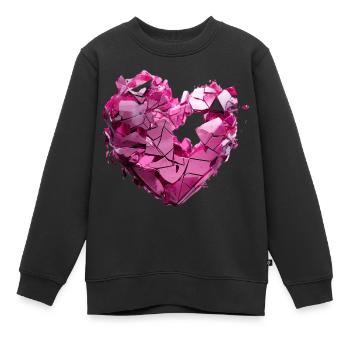 Valentinstag Herz Liebe Liebesbeweis Gefühle - Kinder Premium Organic Sweatshirt - Schwarz - Vorne - AI Model Kid Female (0cm)